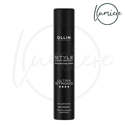 [OLLIN] STYLE Lac de păr ultra puternic fără parfum 400 ml