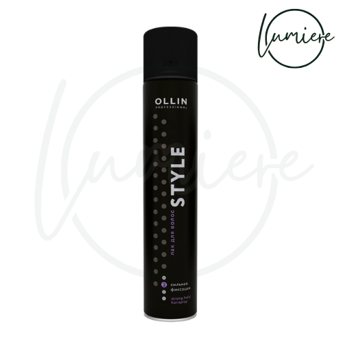 [OLLIN] STYLE Lac de păr cu fixare puternică  500 ml
