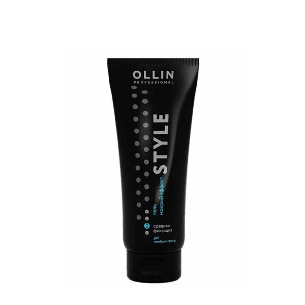 [OLLIN] STYLE Gel „Efect umed” Fixare medie 200 ml